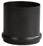 Pièce de raccordement conduit de fumée Pièce de raccordement conduit de fumée, noire.