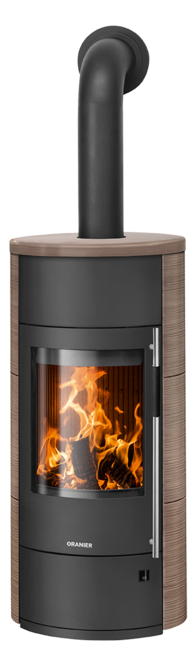Poêles à bois Hydro Polar Neo Aqua Acier noir, dessus et côtés céramique grappa