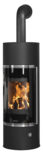 Poêles à bois Arena Aqua 2.0 Acier noir, dessus acier noir