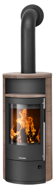 Poêles à bois Polar Neo 4 Céramique grappa, corps acier noir