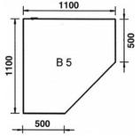 Plaque de sol spéciale angle B5 Verre 6 mm